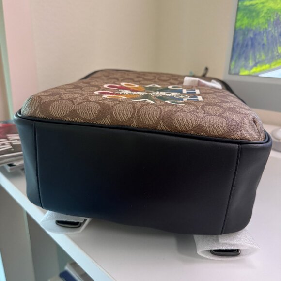 Coach Westway Backpack In Signature Canvas With Coach Radial Rainbow C6856 - Picture 6 of 7